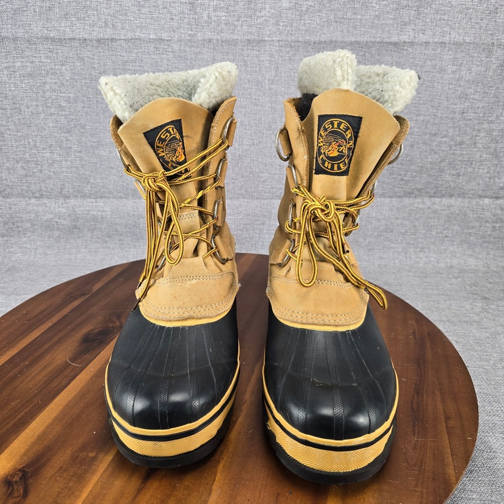 Western Chief Mens Tan Black Steel Shank Insulated Winter Snow Duck Boots Sz 10 - Picture 14 of 14